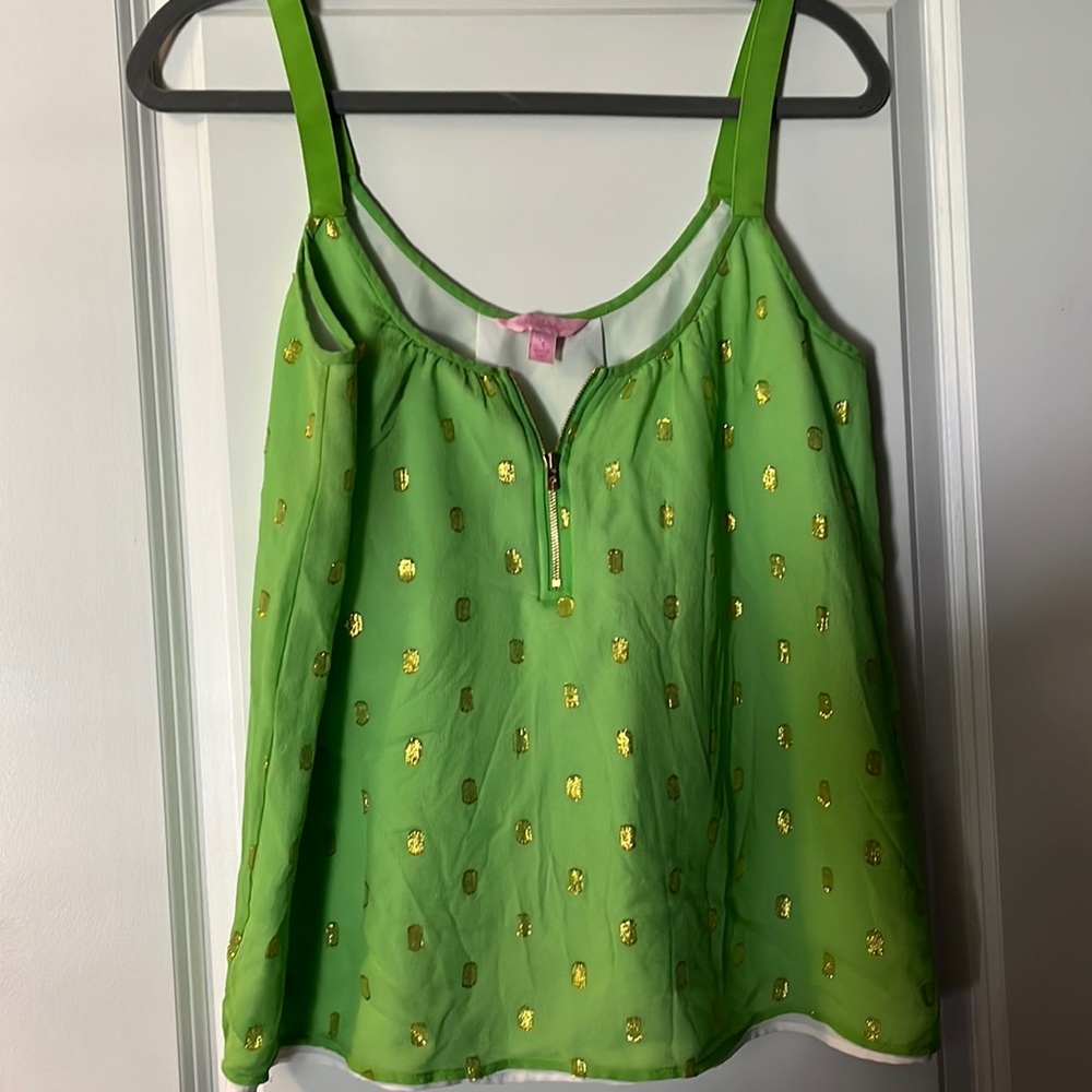 Lilly Pulitzer zip Tank top